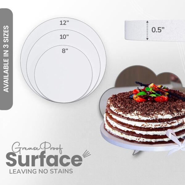 12-Pack Cake Drums 8,10 & 12 inch Fully Wrapped Edge - Image 4