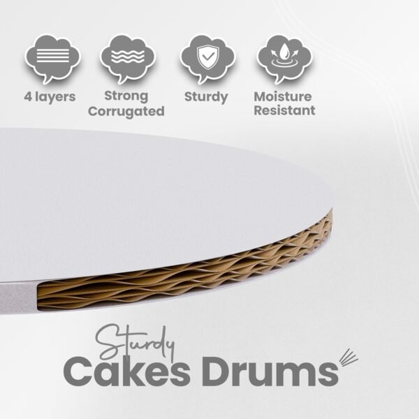 12-Pack Cake Drums 8,10 & 12 inch Fully Wrapped Edge - Image 6