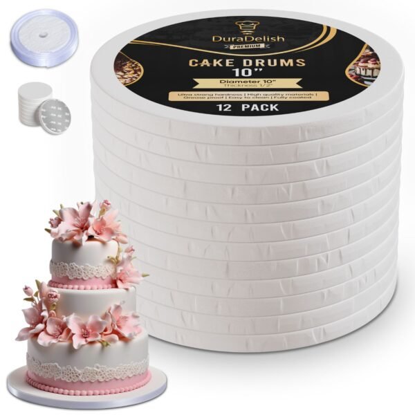 Duradelish 10 inch cake drums wrapped