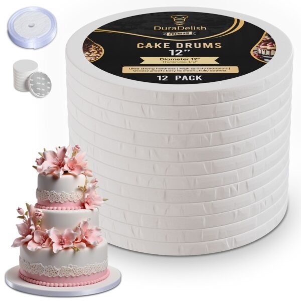 Duradelish 12 inch cake drums wrapped