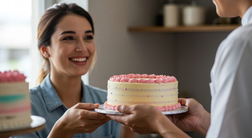 Happy customer cake delivery Happy customer cake delivery